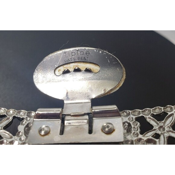 Vintage Antique1920’s ART DECO Metal Marcasite Design SHOE CLIPS signed TIP TOE - Picture 11 of 15